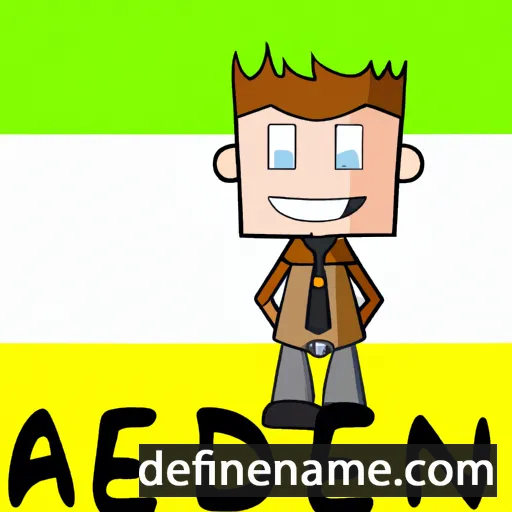 cartoon of the name Aidean