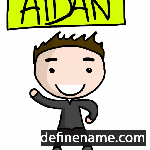 cartoon of the name Aidyn