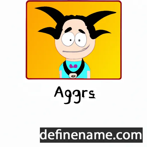 cartoon of the name Aigars