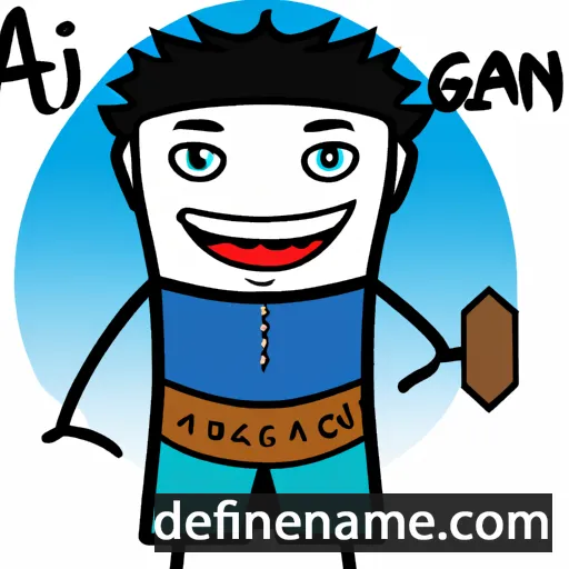 cartoon of the name Aigiarn