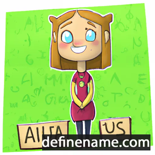 cartoon of the name Aigustė