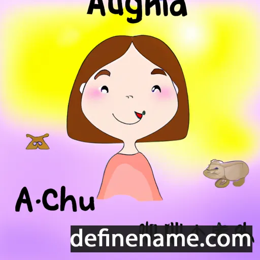 cartoon of the name Aihua