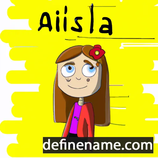 cartoon of the name Ailisa