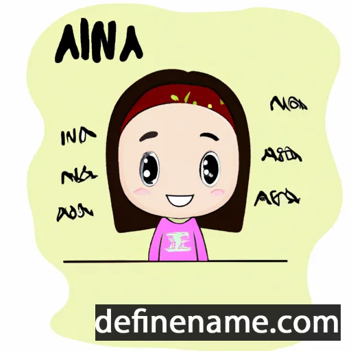 cartoon of the name Aina