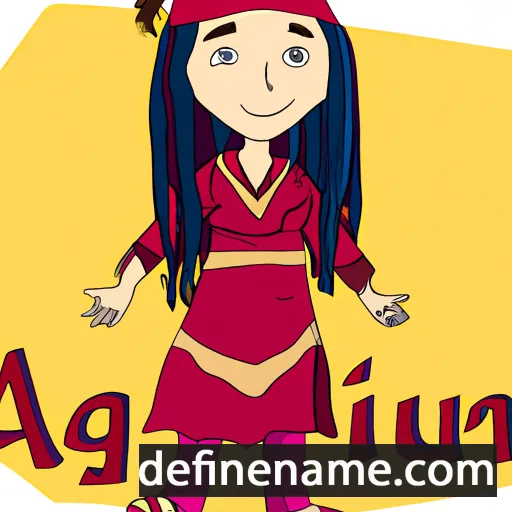 cartoon of the name Ainagul