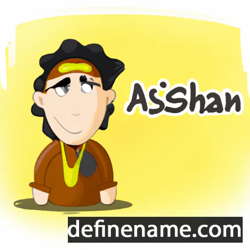 cartoon of the name Ainash