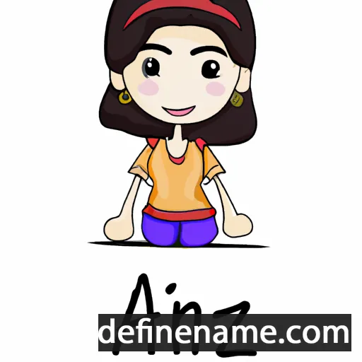 cartoon of the name Ainaz