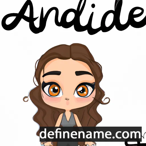 cartoon of the name Aindrea