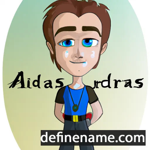 cartoon of the name Aindrias