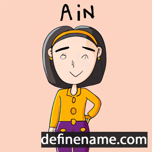 cartoon of the name Aini