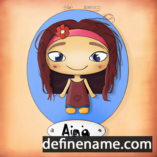 cartoon of the name Ainia