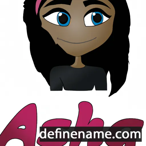 cartoon of the name Aisha