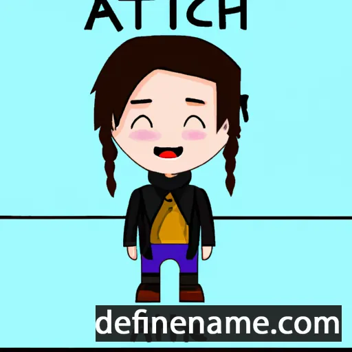 cartoon of the name Aithche