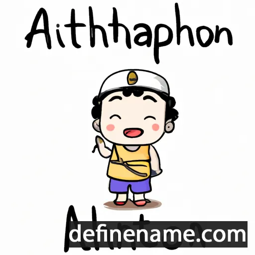 cartoon of the name Aitthiphon