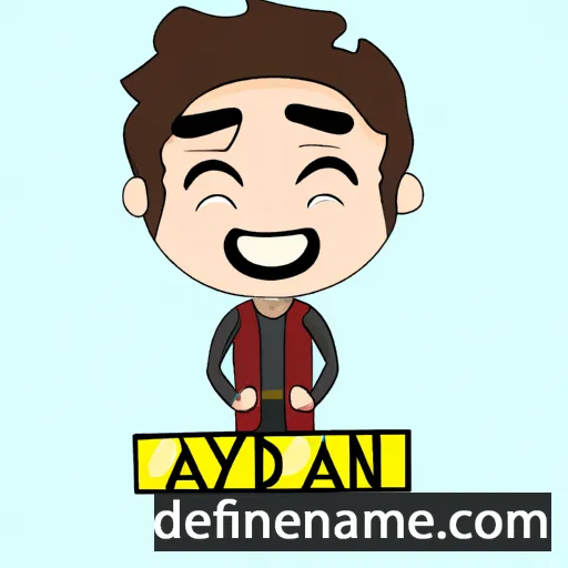 cartoon of the name Aiydan