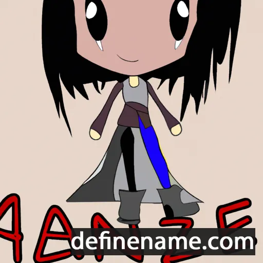 cartoon of the name Aizane