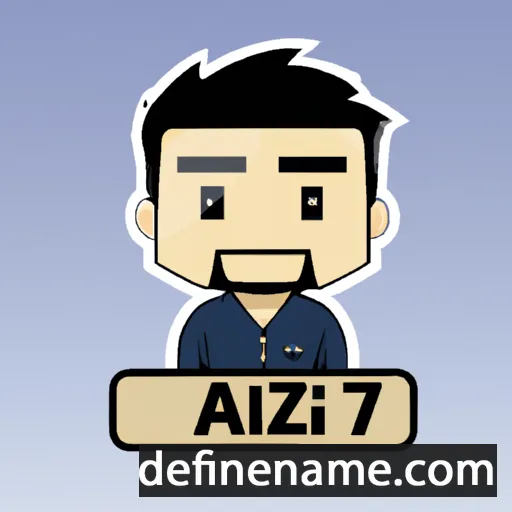 cartoon of the name Aizat