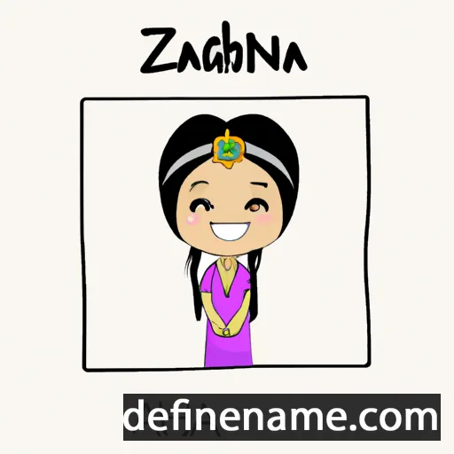 cartoon of the name Aizhana