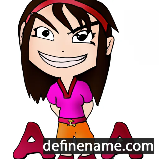 cartoon of the name Aja