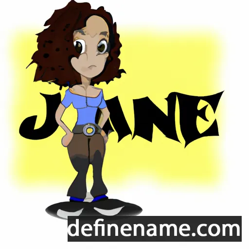 cartoon of the name Ajane