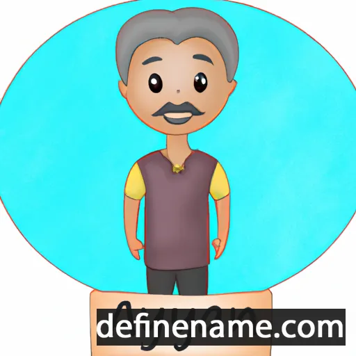 cartoon of the name Ajayan