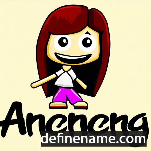 cartoon of the name Ajeng