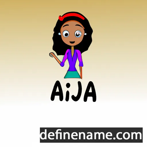 cartoon of the name Ajia