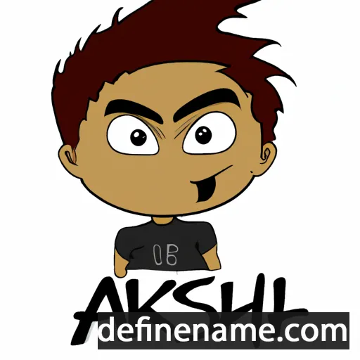 cartoon of the name Akaash