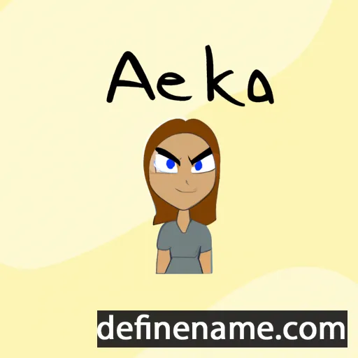 cartoon of the name Akaela