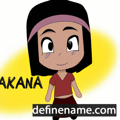 cartoon of the name Akaina