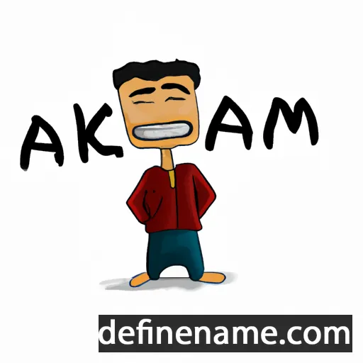 cartoon of the name Akam