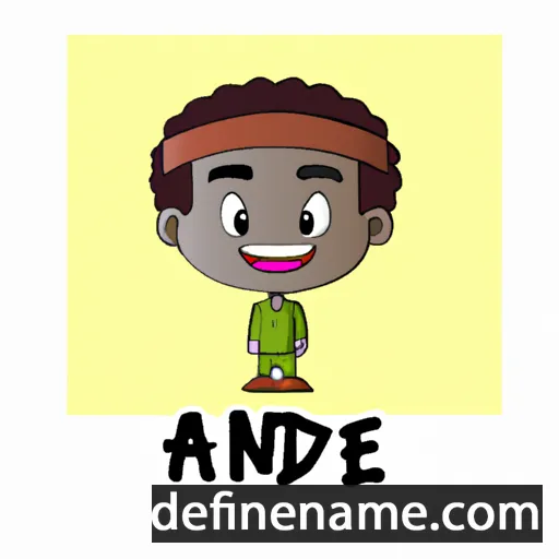 cartoon of the name Akande