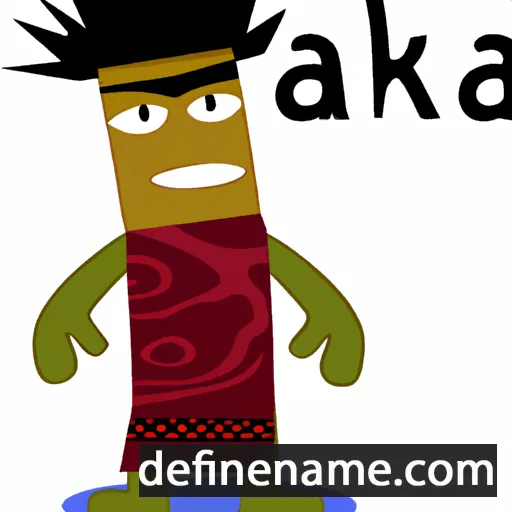 cartoon of the name Akau