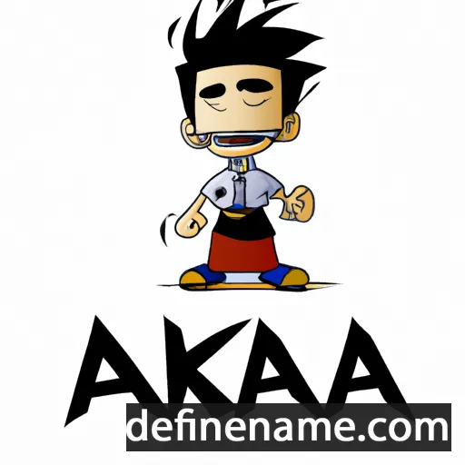 cartoon of the name Akaza