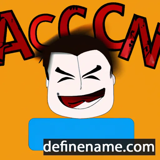 cartoon of the name Akçan