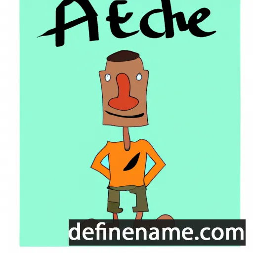 cartoon of the name Akech