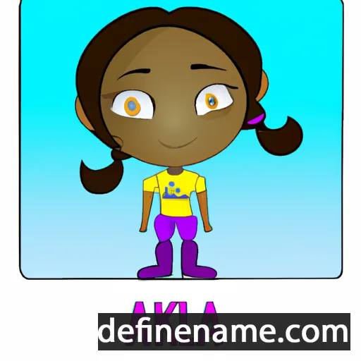 cartoon of the name Akeela