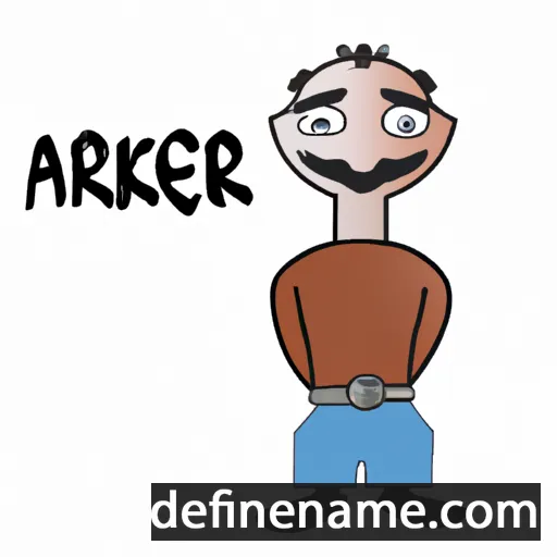 cartoon of the name Akerke