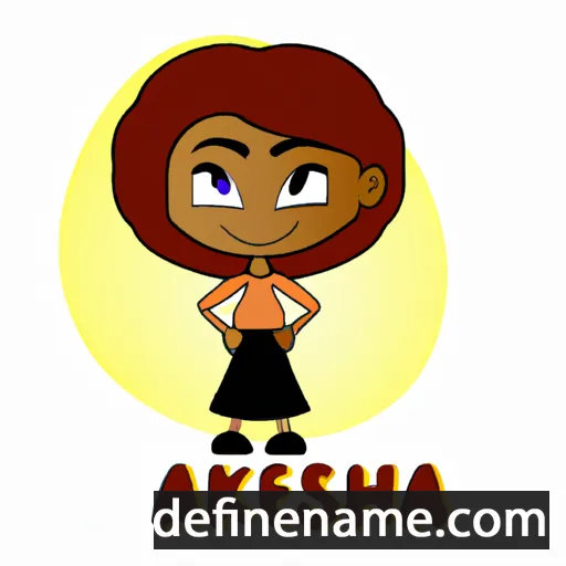 cartoon of the name Akesha