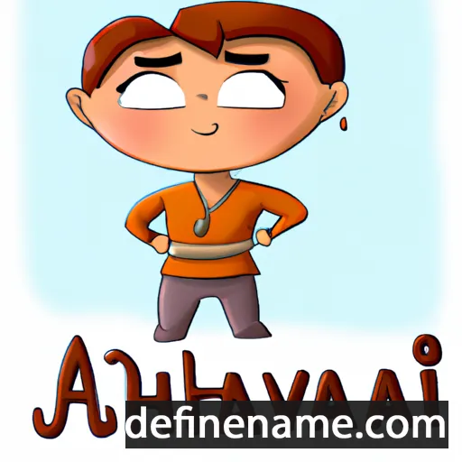 cartoon of the name Akhava