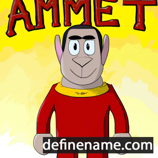 cartoon of the name Akhmet