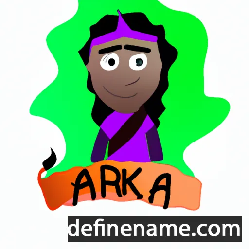 cartoon of the name Akhra