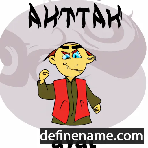 cartoon of the name Akhtyar