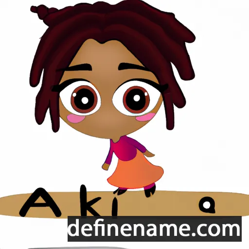 cartoon of the name Akia