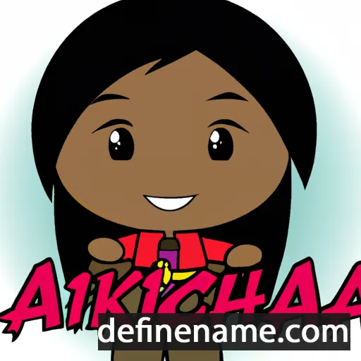 cartoon of the name Akiah