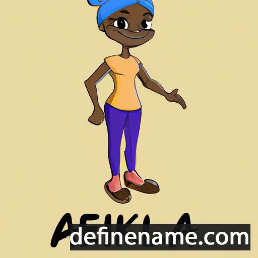 cartoon of the name Akinfela