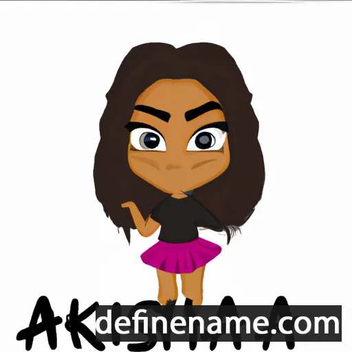 cartoon of the name Akisha