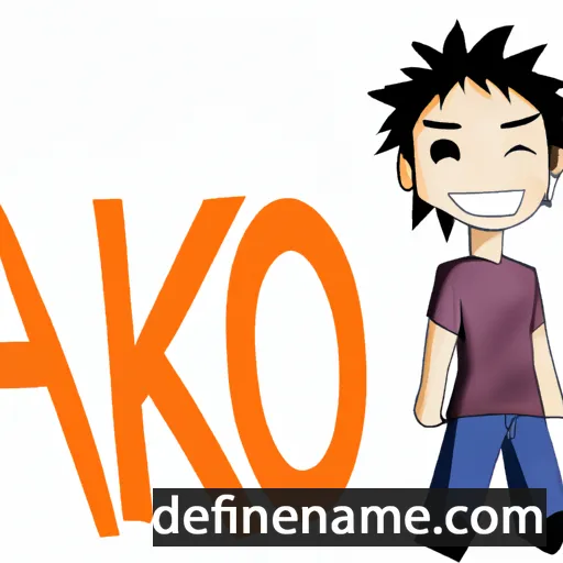 cartoon of the name Ako