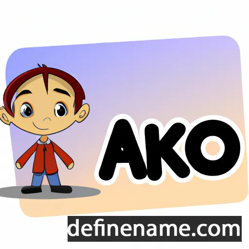 cartoon of the name Ako