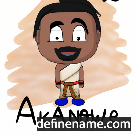 cartoon of the name Akonawe